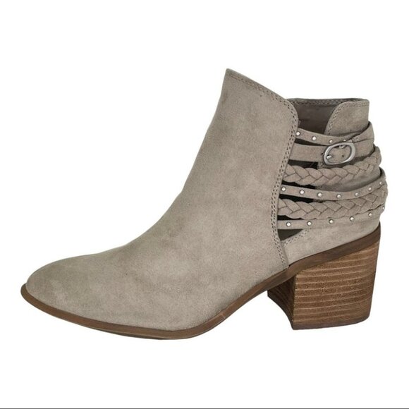 Carlos Santana Ashby Light Doe Fabric Microsuede Womens Ankle Boots Size 9.5M - Picture 2 of 12